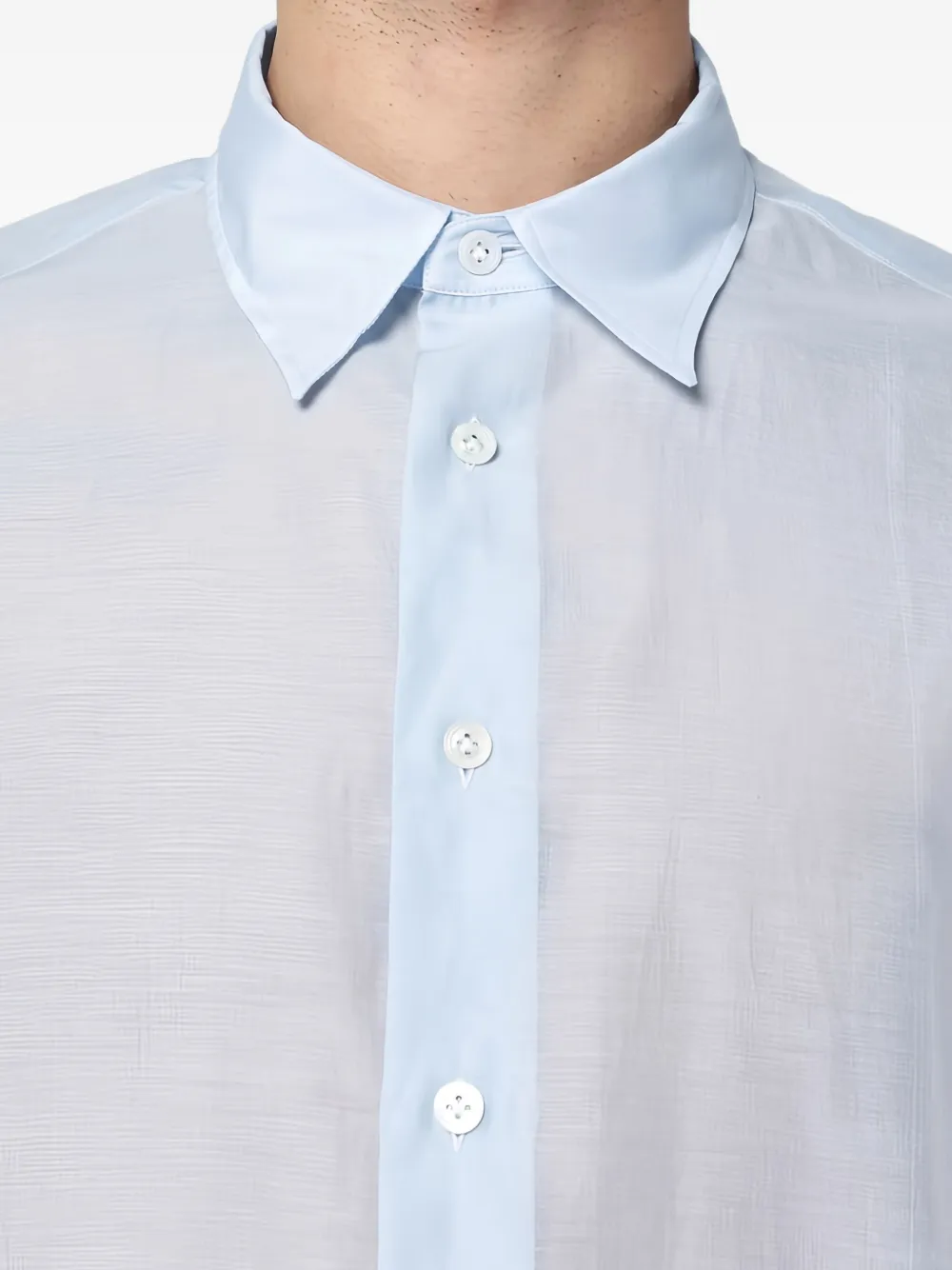 Lardini Semi-doorzichtig T-shirt Blauw