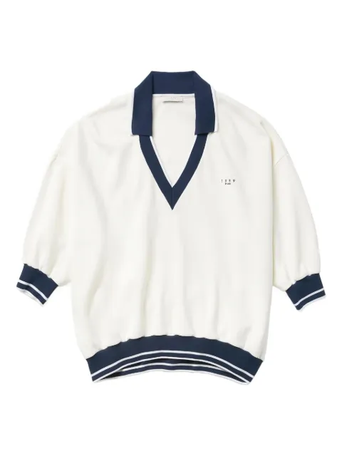1989 STUDIO V-neck trim sweater