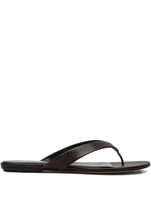 Le Monde Beryl Infradito embossed leather thong sandals