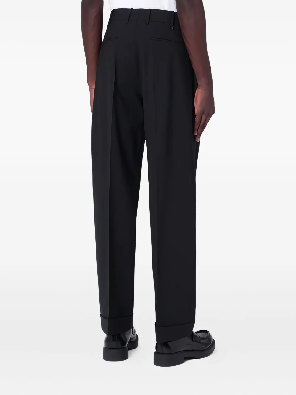 PT Torino cuffed trousers Zwart