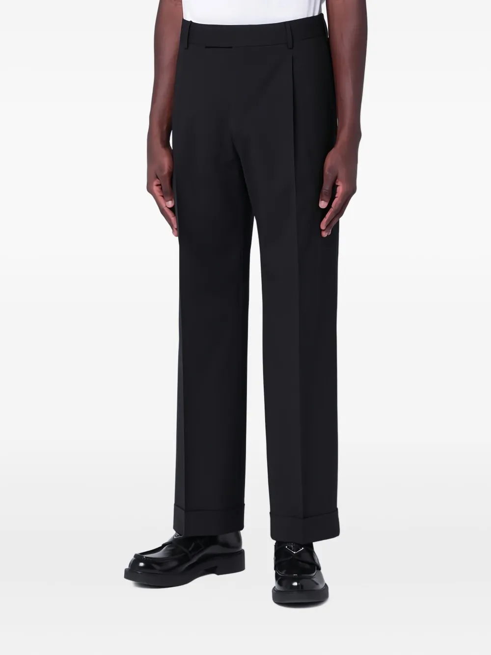 PT Torino cuffed trousers Zwart