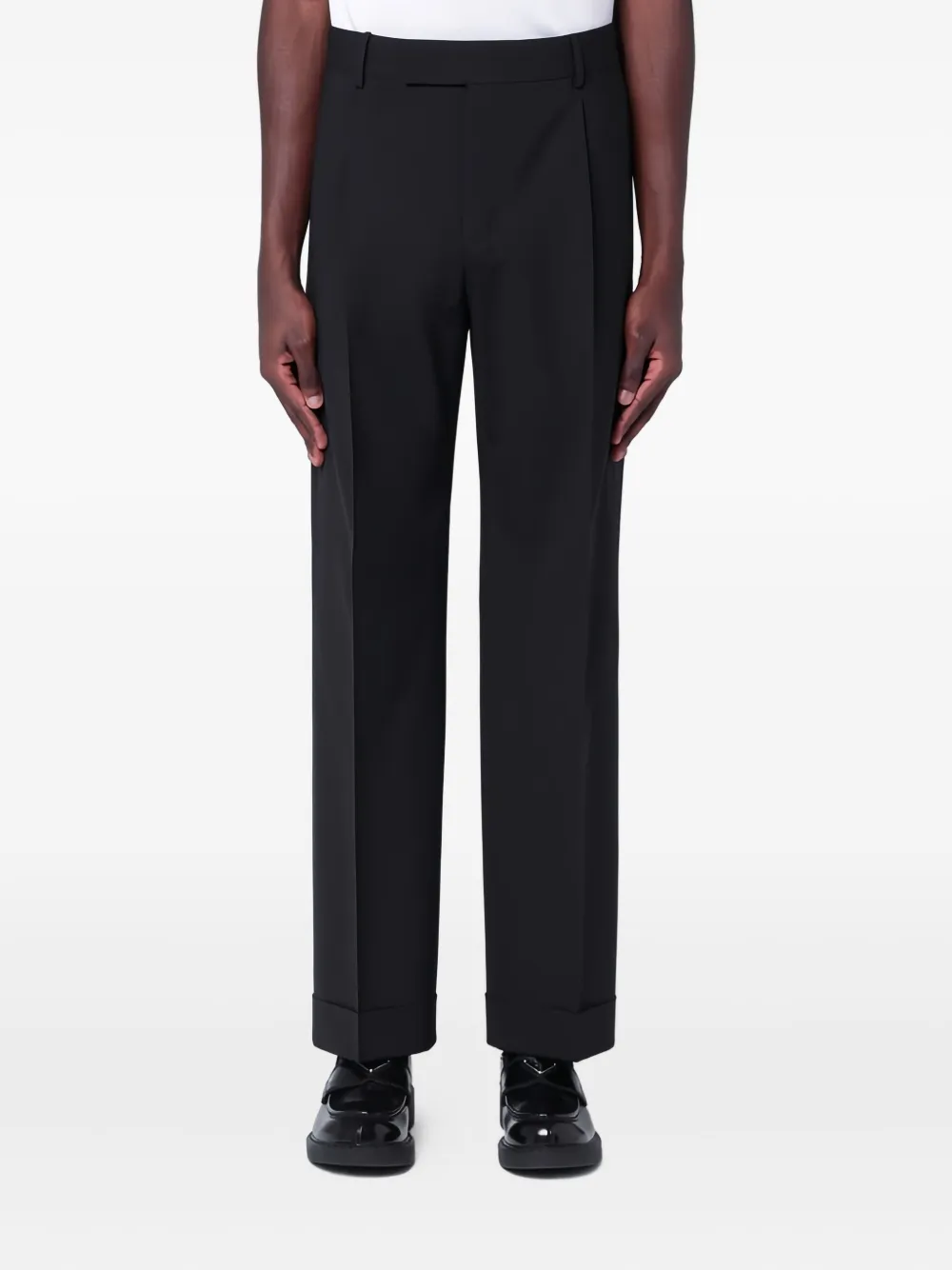 PT Torino cuffed trousers Zwart