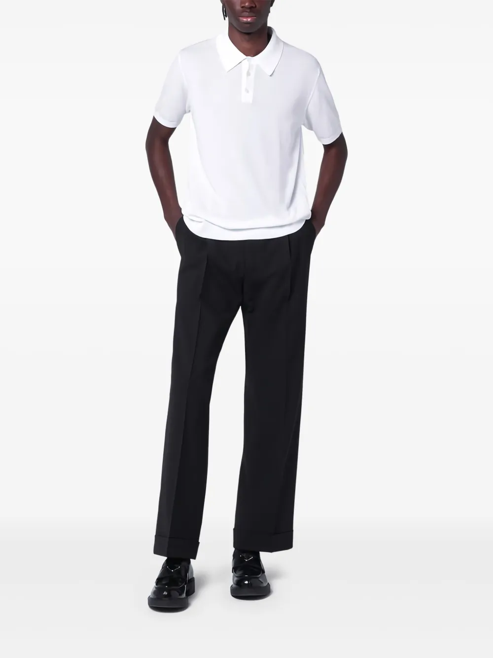 PT Torino cuffed trousers Zwart