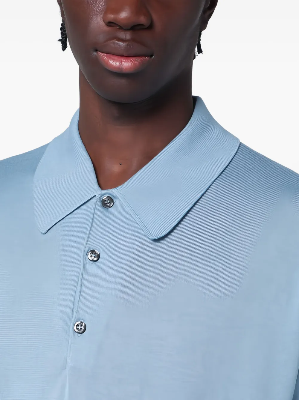 John Smedley Poloshirt met korte mouwen Blauw