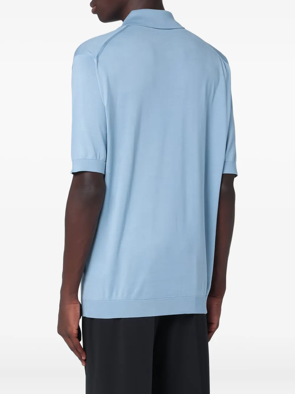 John Smedley Poloshirt met korte mouwen Blauw