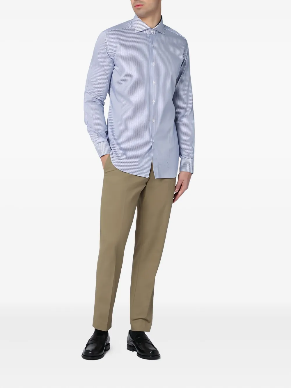 Xacus Gestreept overhemd Blauw