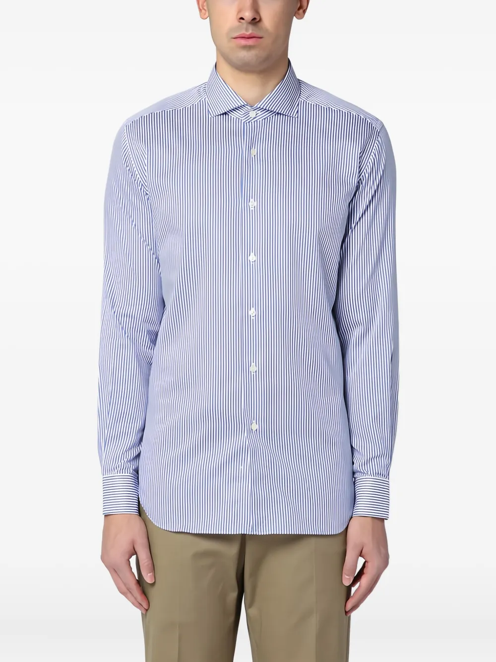 Xacus Gestreept overhemd Blauw