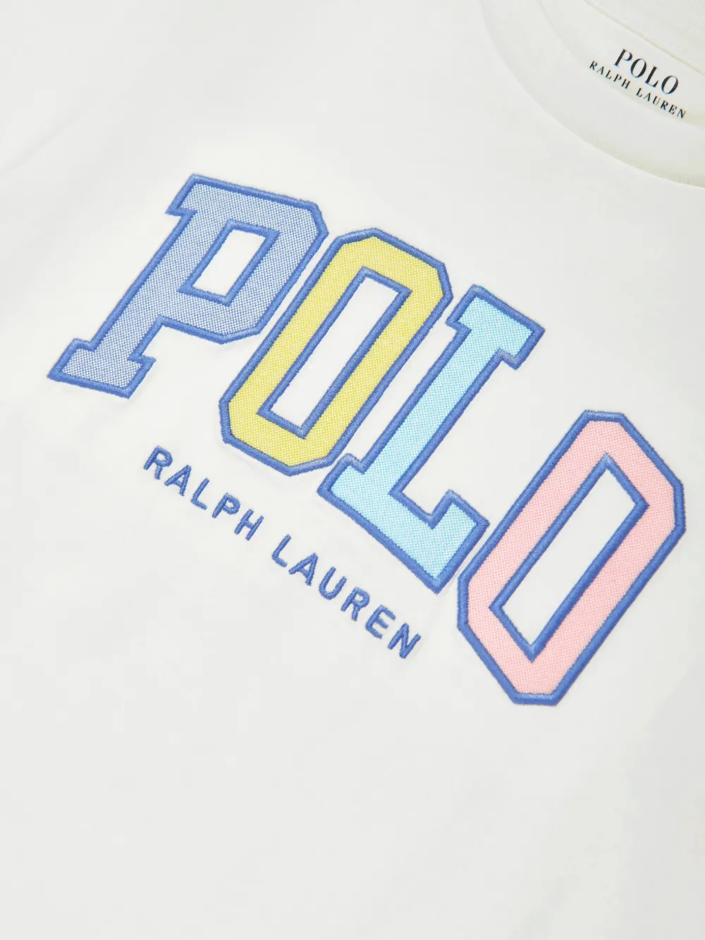 POLO RALPH LAUREN KIDS T-shirt met geborduurd logo Wit