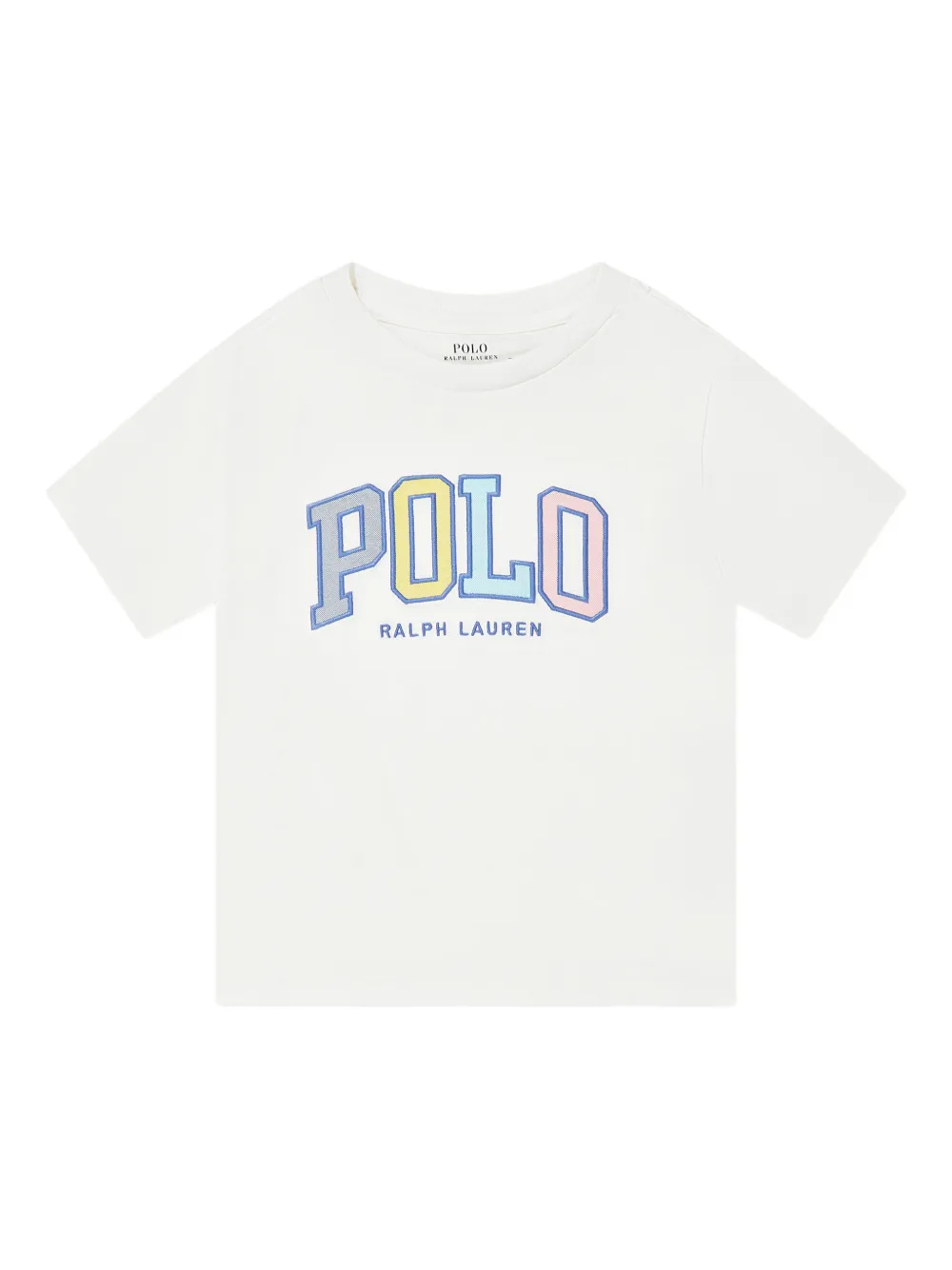 POLO RALPH LAUREN KIDS T-shirt met geborduurd logo Wit