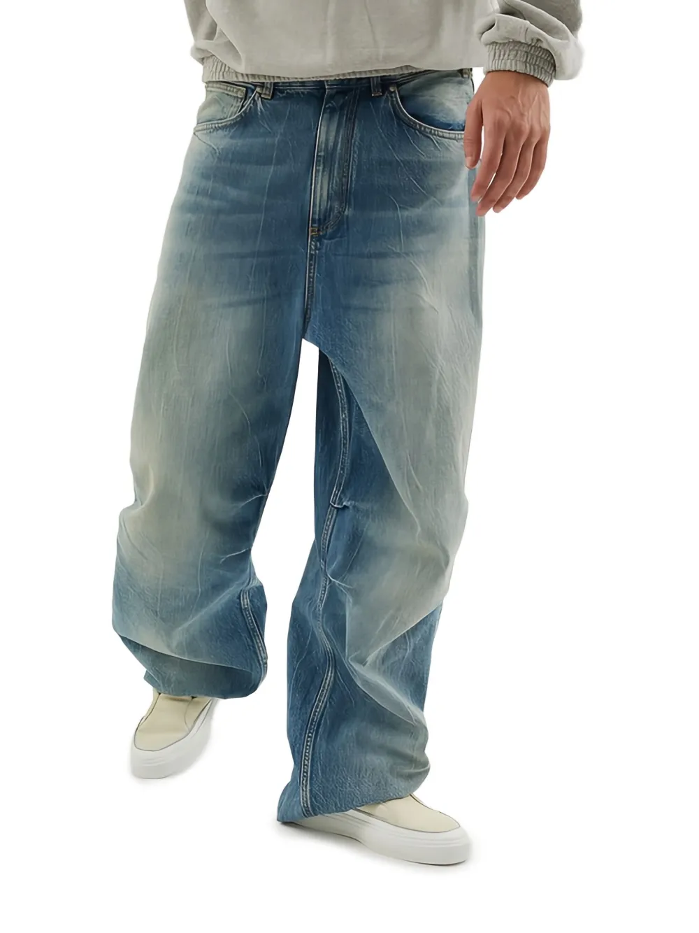 1989 STUDIO Jeans met vervaagd effect Blauw