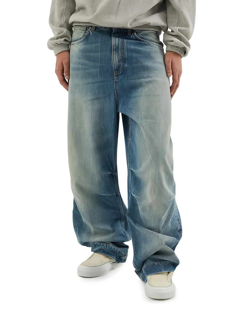 1989 STUDIO Jeans met vervaagd effect Blauw