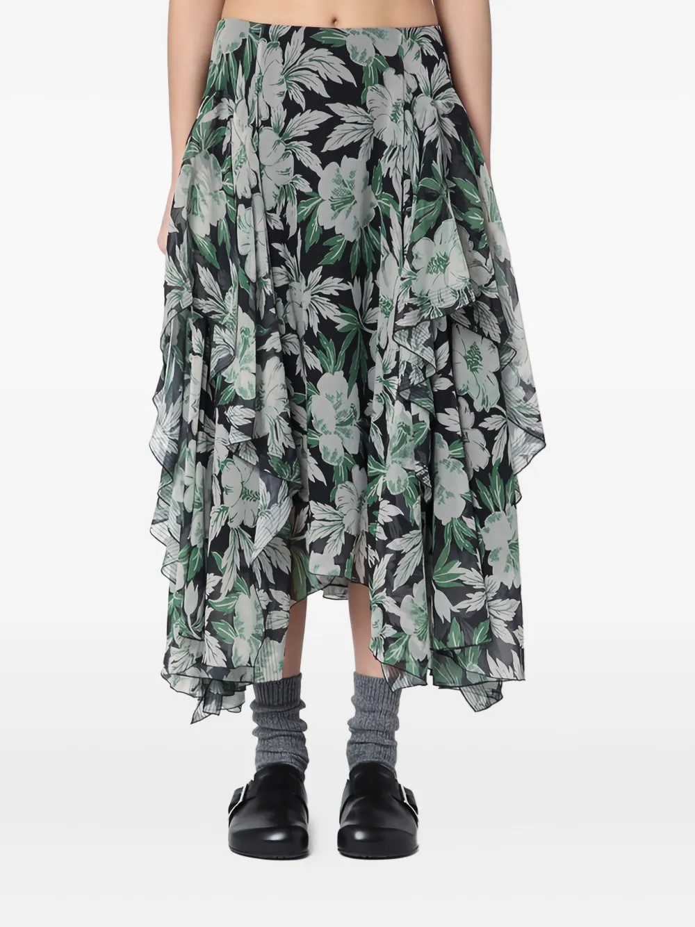 LOEWE Rok met ruches Groen