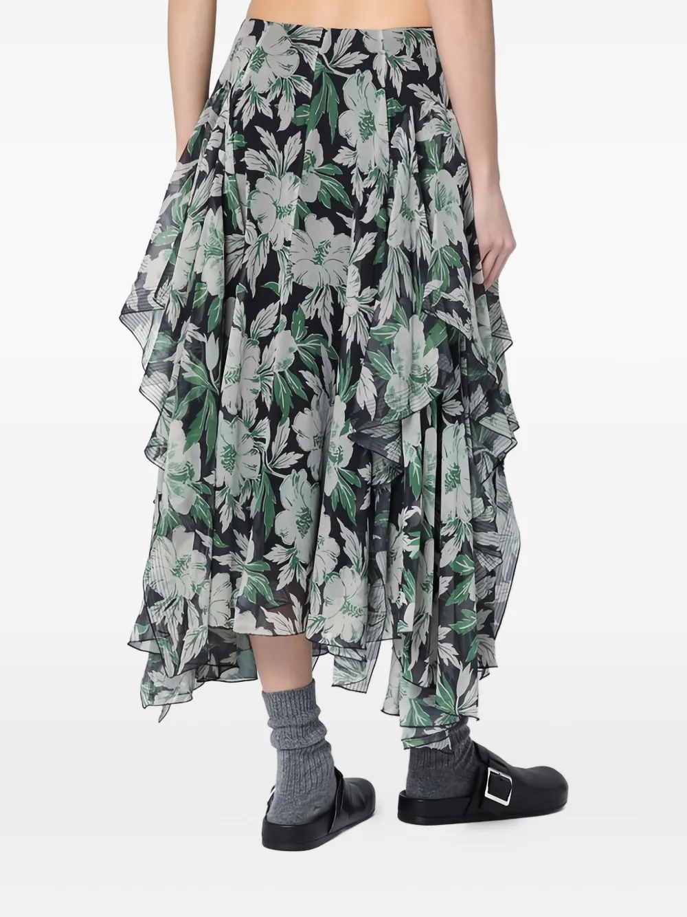 LOEWE Rok met ruches Groen