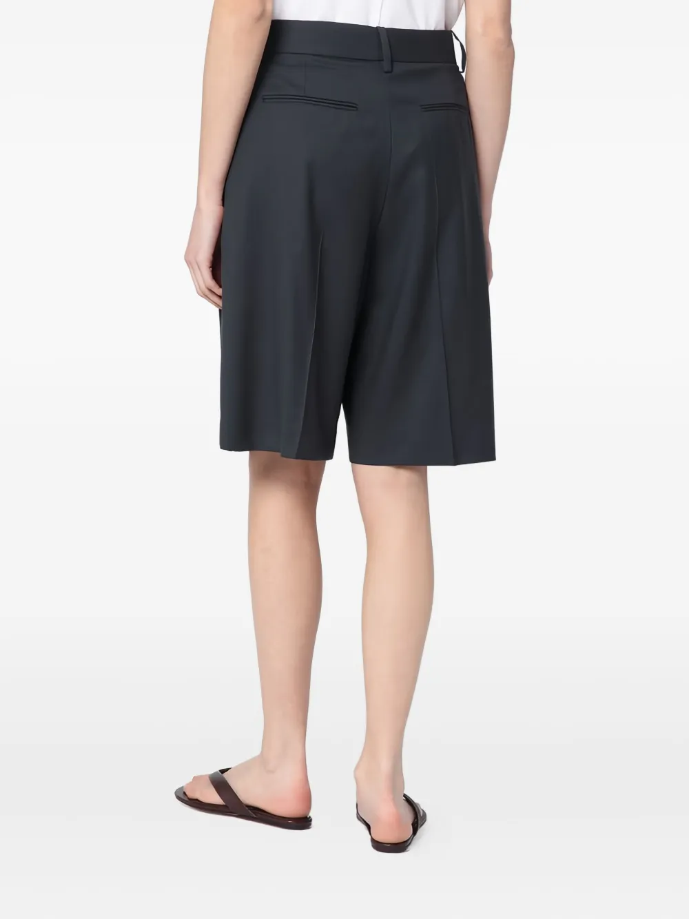 6397 Geplooide shorts Zwart