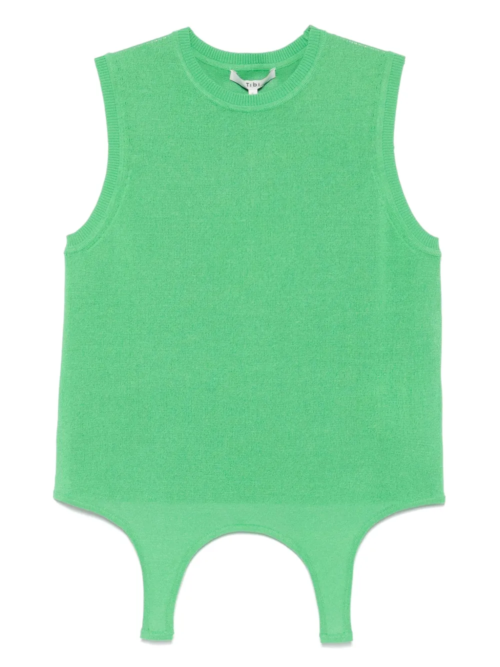 Tibi crispy-knit vest | Green | Image 1