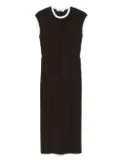 Wales Bonner Rhyme Knit midi dress - Brown