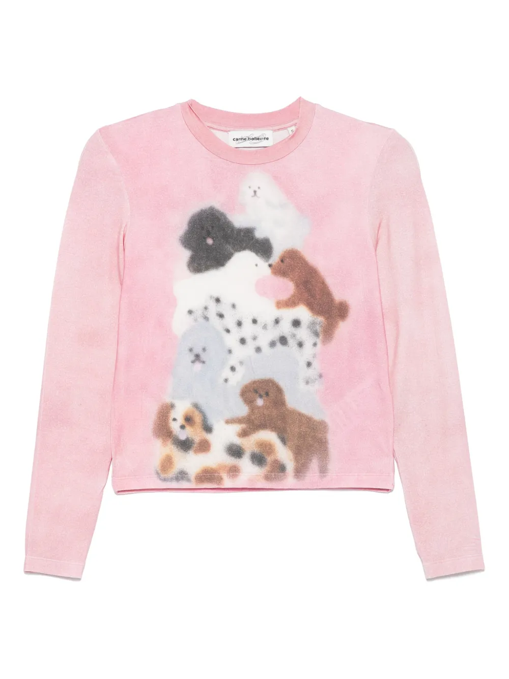 CARNE BOLLENTE Doggy Decadence T-shirt | Pink | Image 1