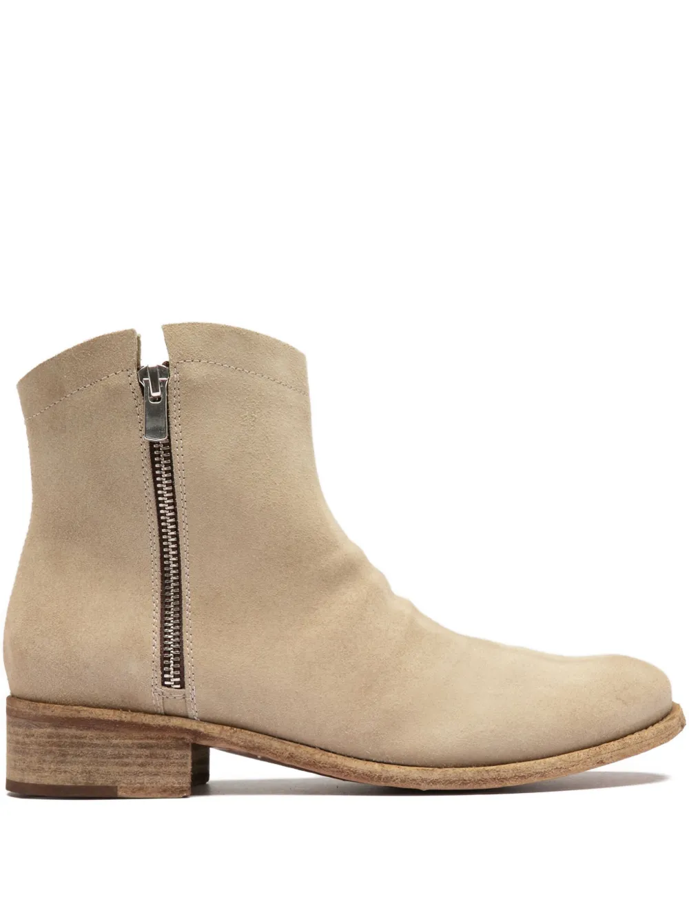 Officine Creative Oliver Sigaro zip-detail suede ankle boots | Neutrals | Image 1
