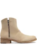 Officine Creative Oliver Sigaro zip-detail suede ankle boots - Neutrals