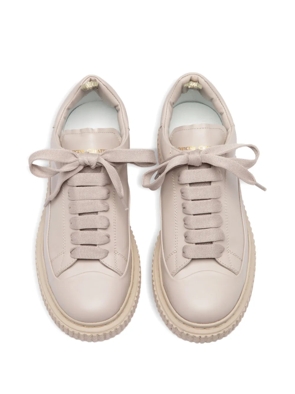 Officine Creative Leren sneakers Beige