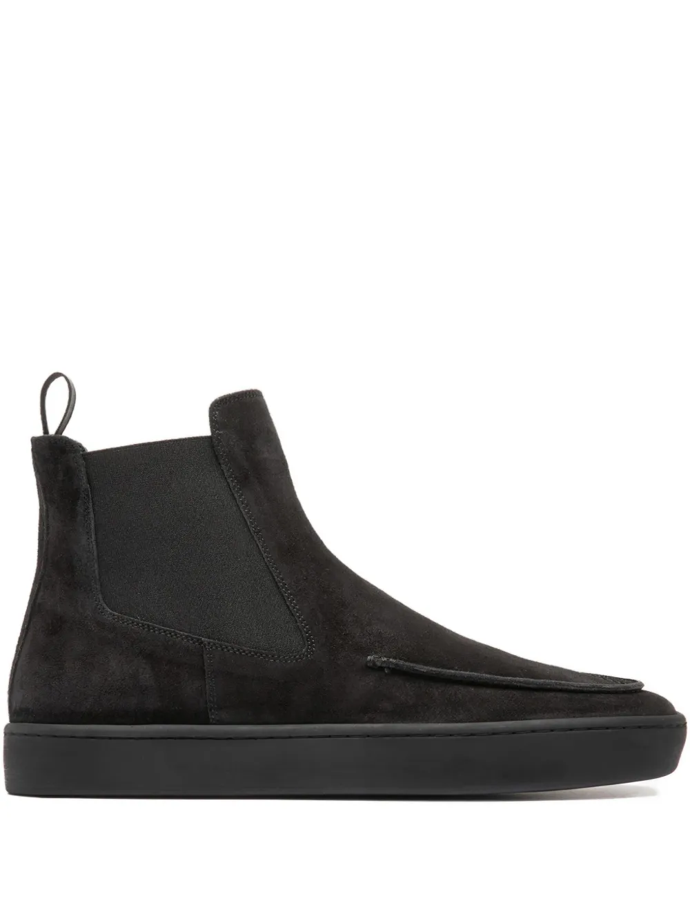Officine Creative elastic-panel suede boots Black