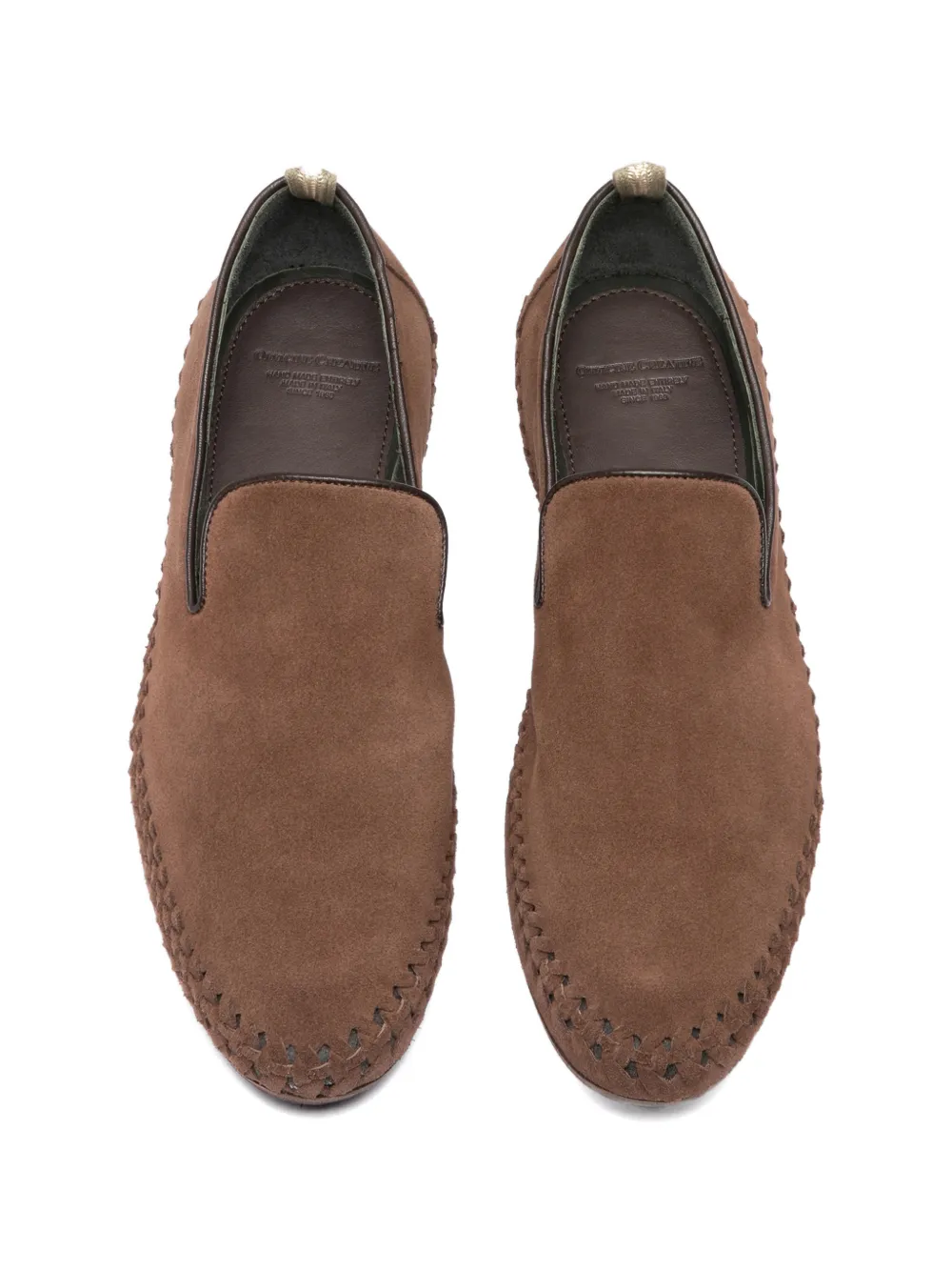 Officine Creative Nazar 001 loafers met geweven detail Bruin