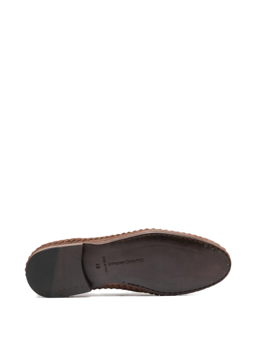 Officine Creative Nazar 001 loafers met geweven detail Bruin