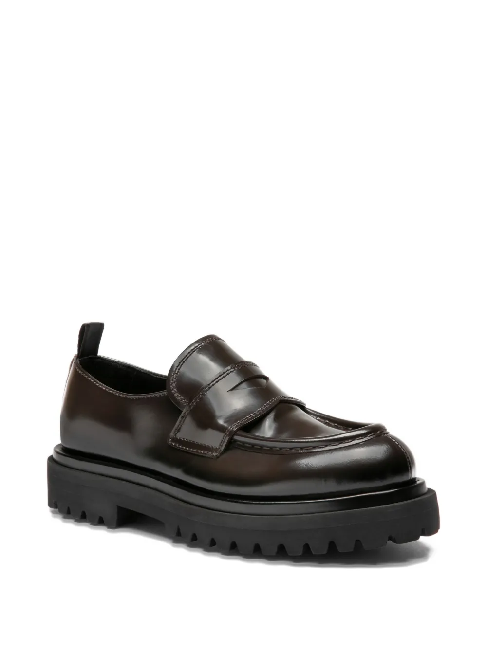 Officine Creative Wisal 001 leren loafers Bruin