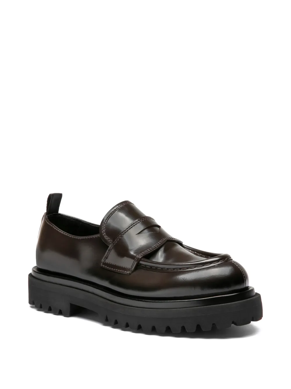 Wisal 001 Lug-Sole Leather Loafers