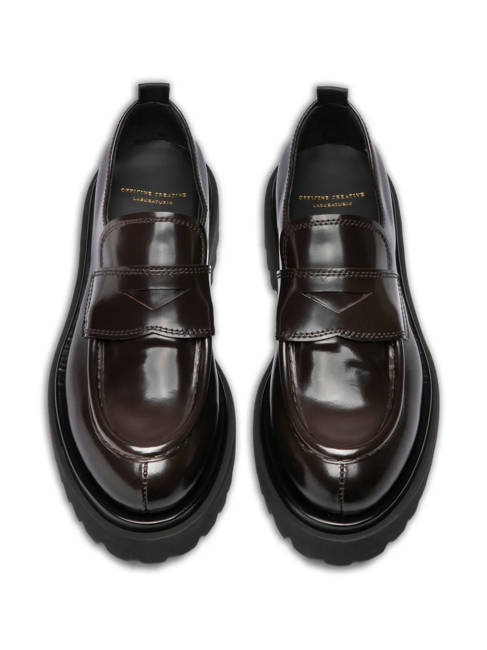 Wisal 001 Lug-Sole Leather Loafers