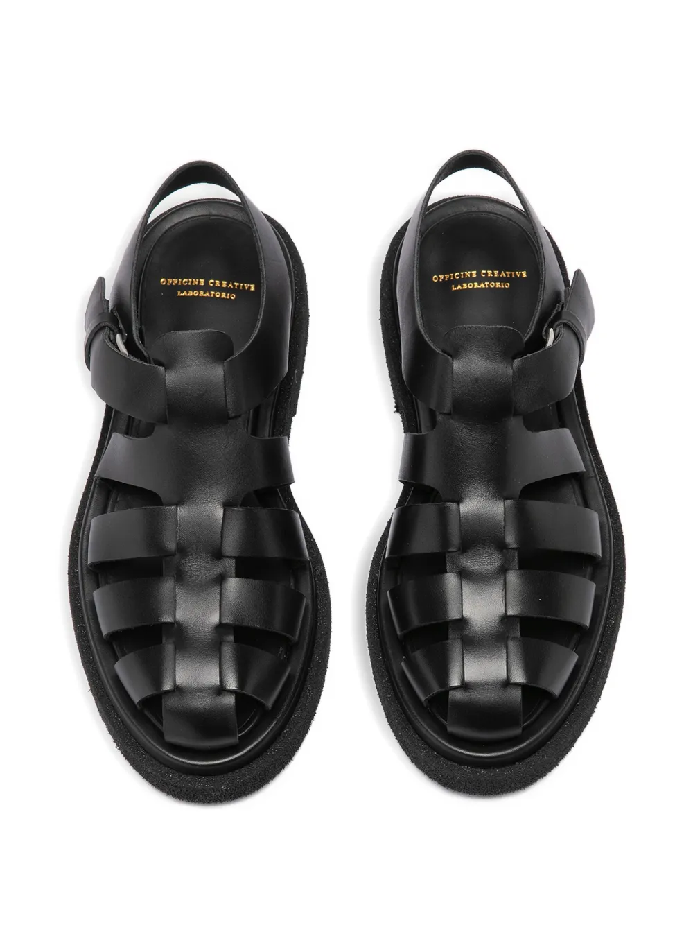 Officine Creative Wisal 030 sandalen met ronde neus Zwart