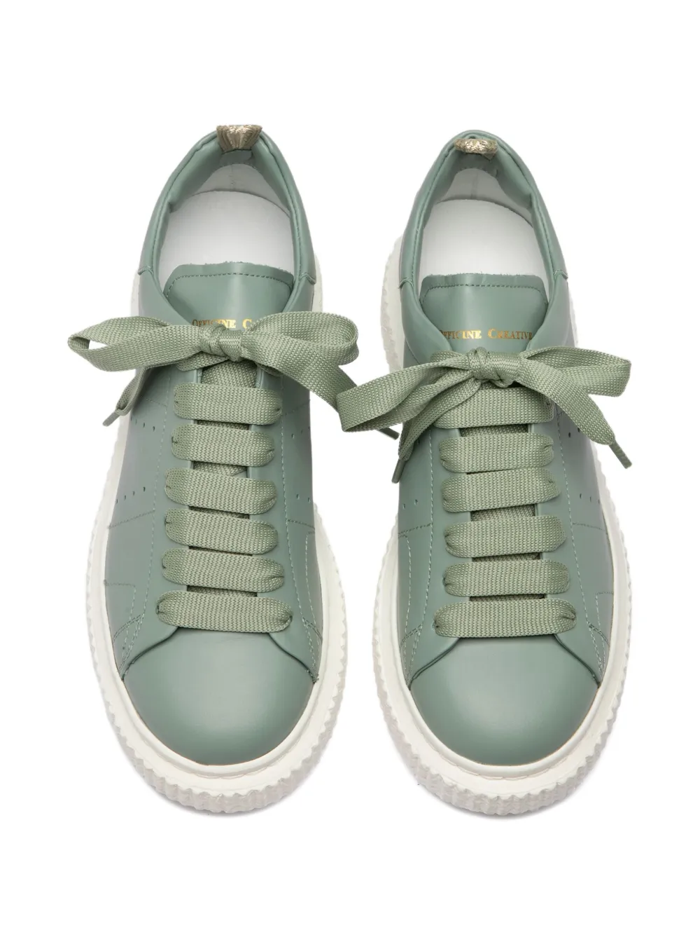 Officine Creative Krace lace-up platform sneakers Groen