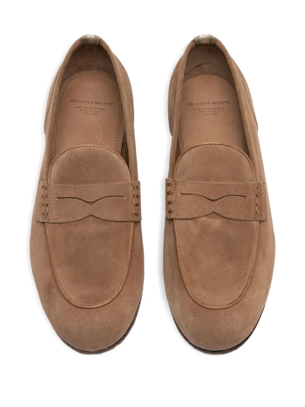 Officine Creative penny leather loafers Brown