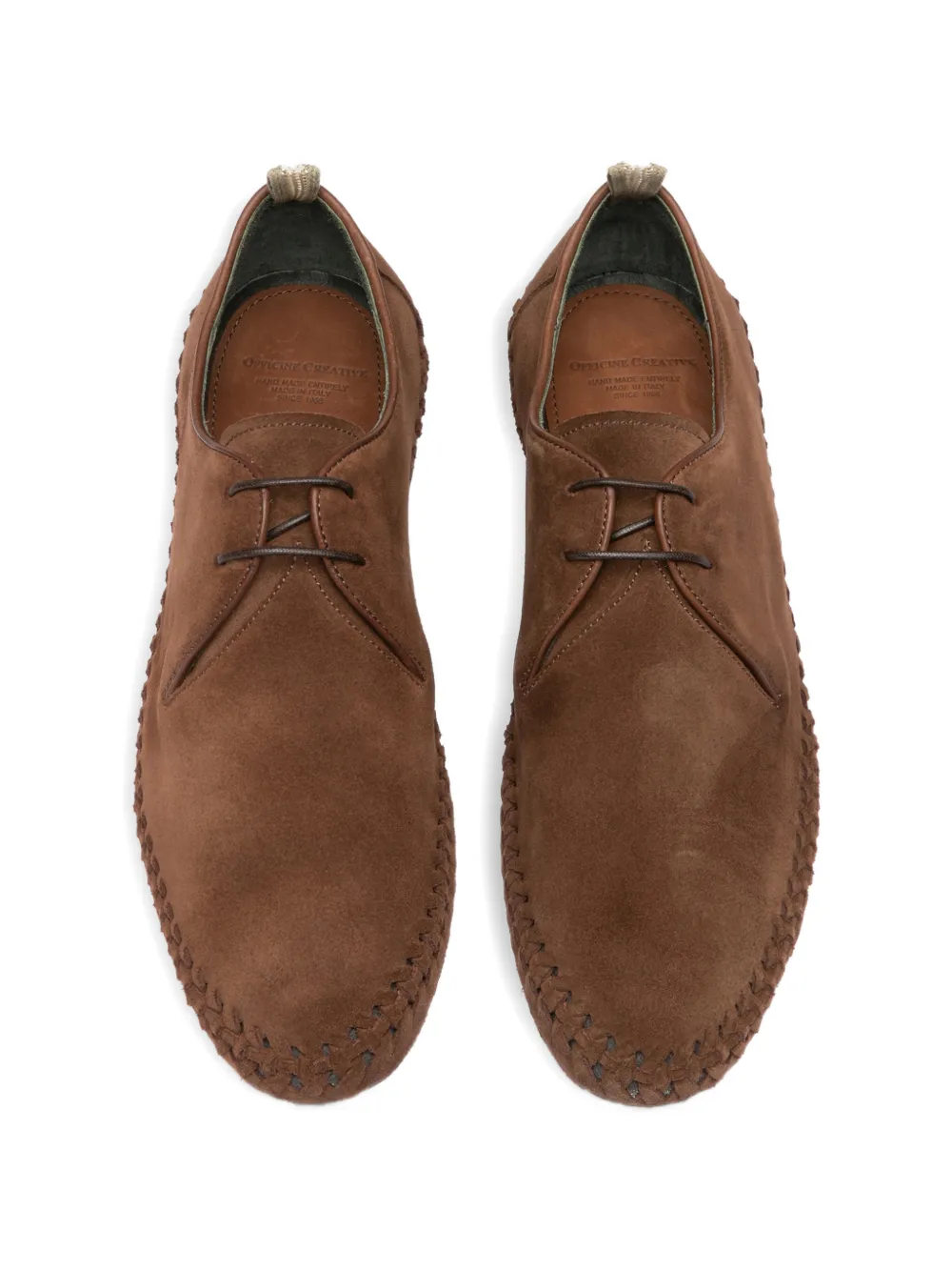 Officine Creative Nazar 005 suède derby schoenen Bruin