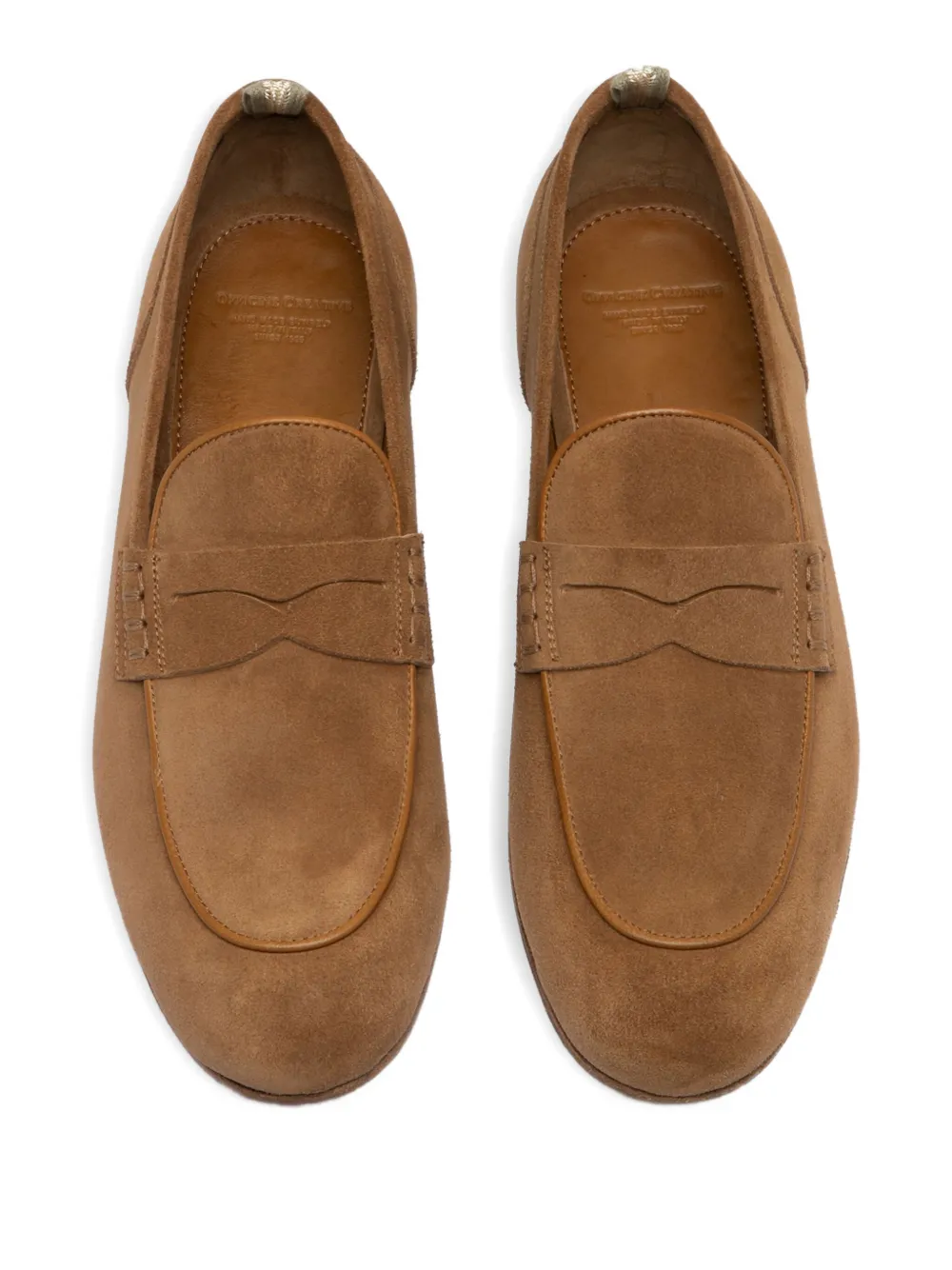 Officine Creative Penny suède loafers Bruin