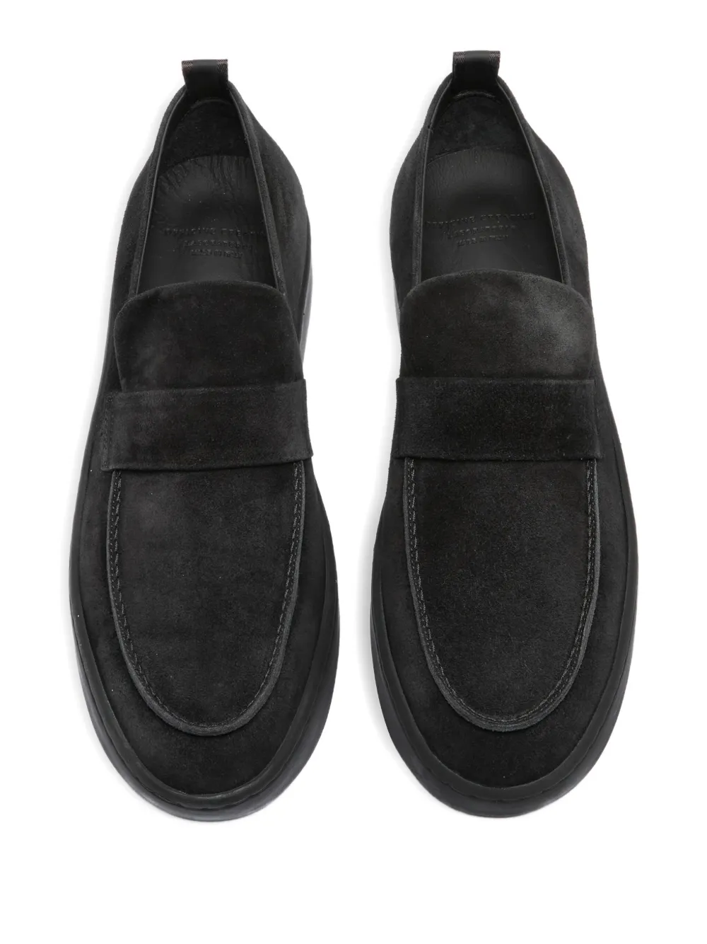 Officine Creative Bug suede loafers Zwart