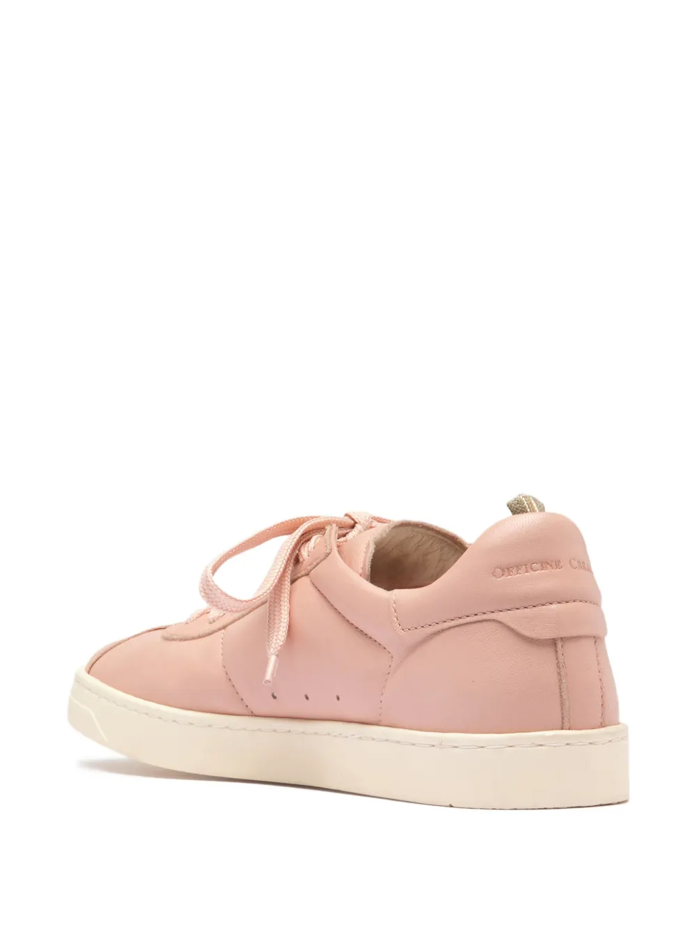 Officine Creative Karma lace-up leather sneakers Pink