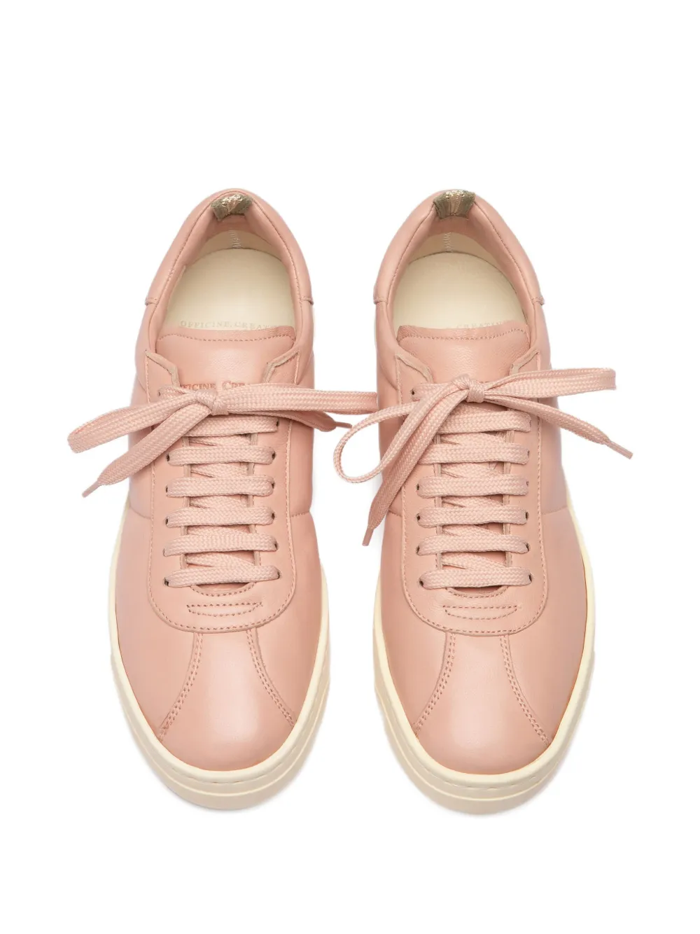 Officine Creative Karma lace-up leather sneakers Pink