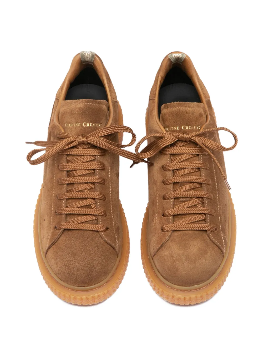 Officine Creative lace-up platform sneakers Brown