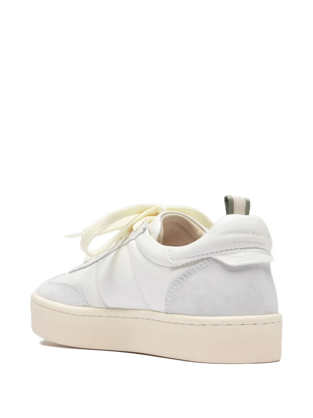 Officine Creative Kombined leather lace-up sneakers Neutrals