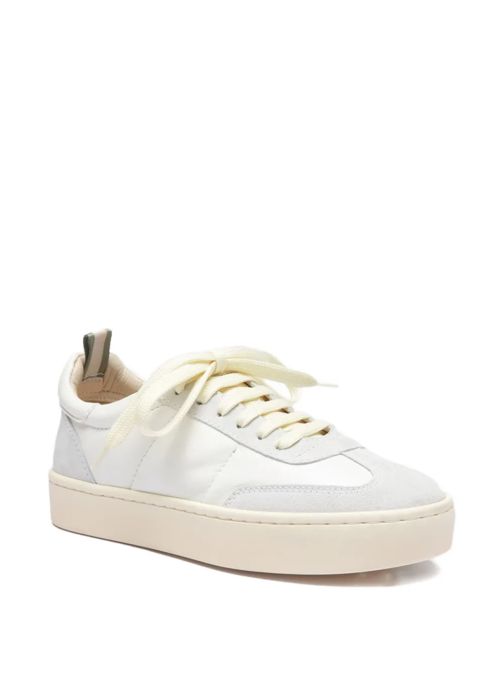 Officine Creative Kombined leather lace-up sneakers Neutrals