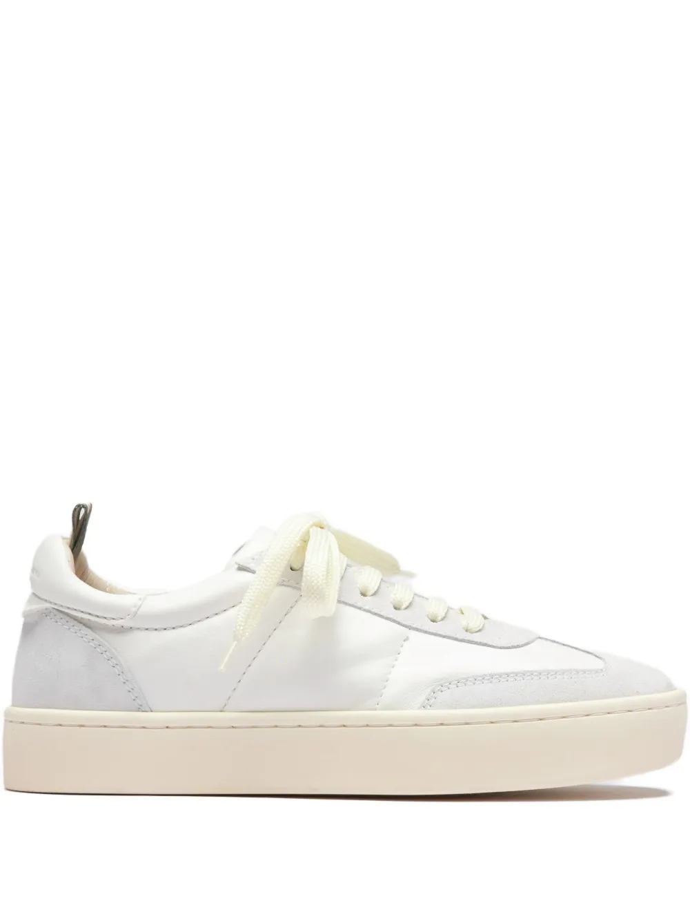 Officine Creative Kombined leather lace-up sneakers Neutrals