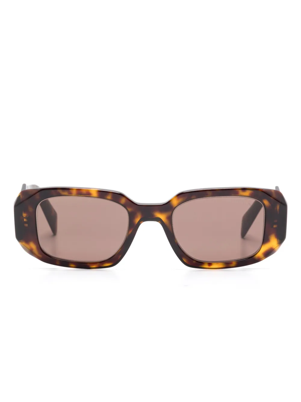 Prada Eyewear Zonnebril met vierkant montuur Bruin