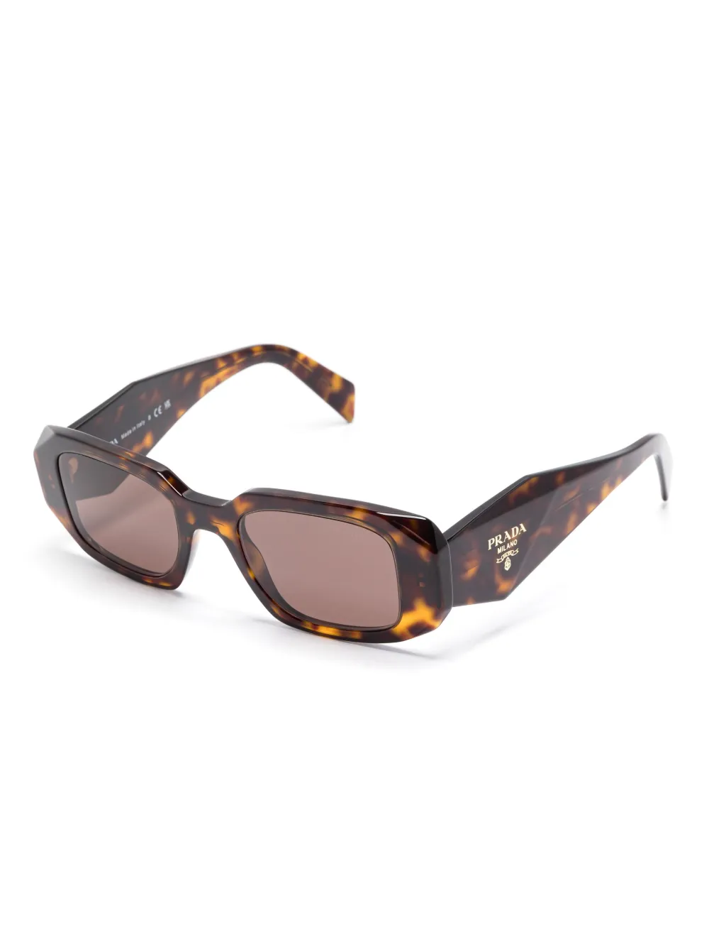Prada Eyewear Zonnebril met vierkant montuur - Bruin