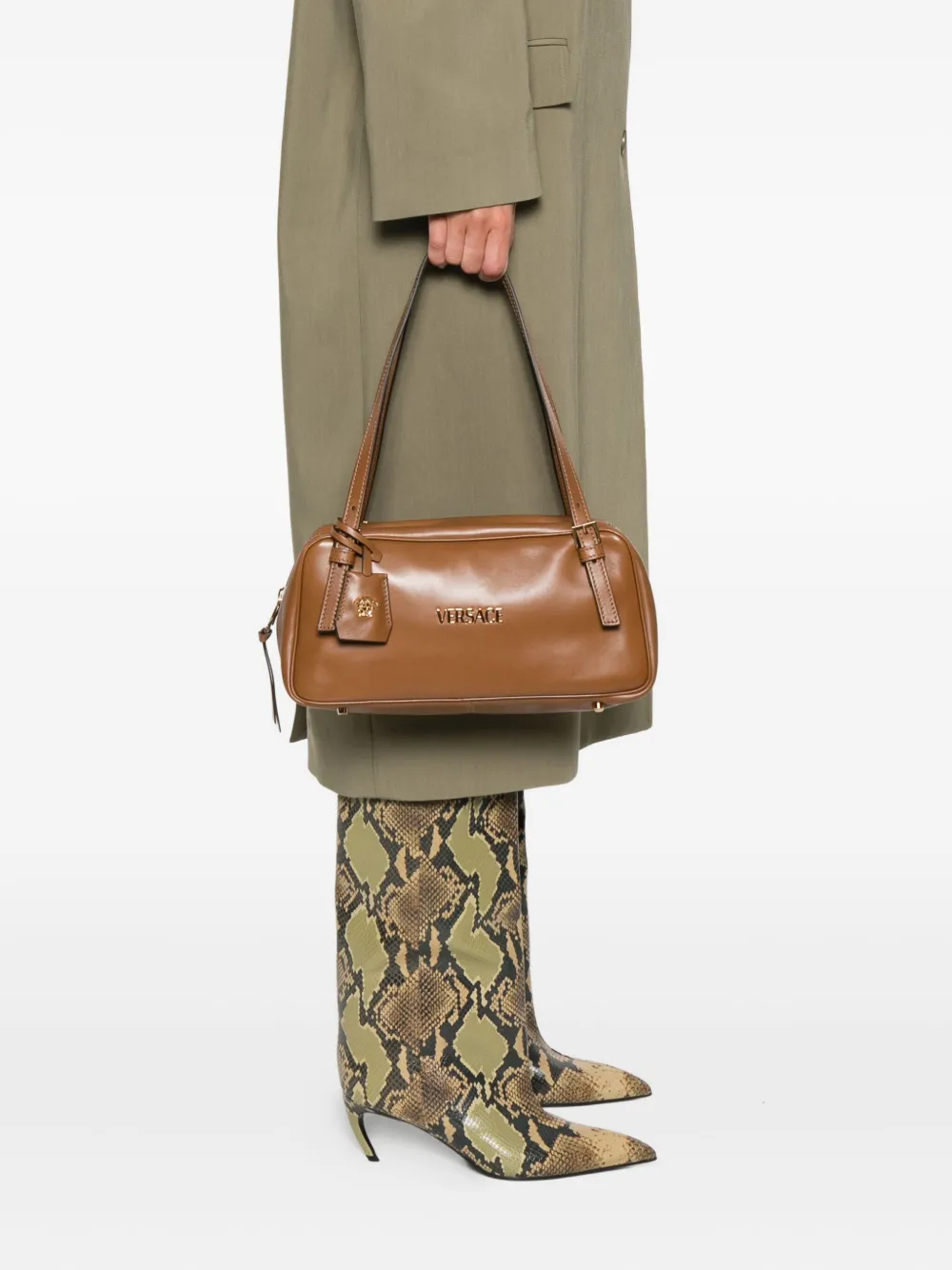 Versace Medium Tag schoudertas Bruin