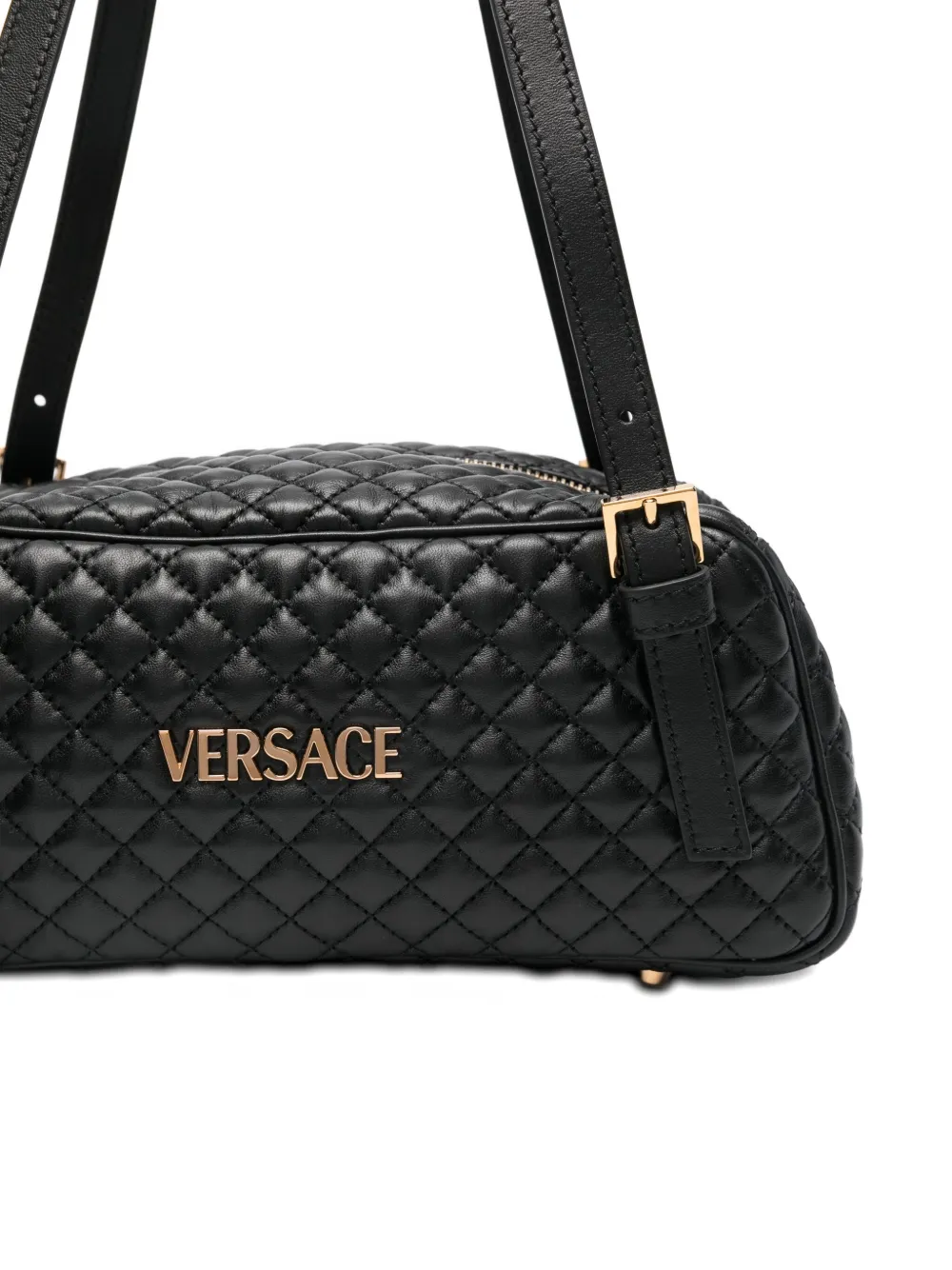 Versace Gewatteerde schoudertas Zwart