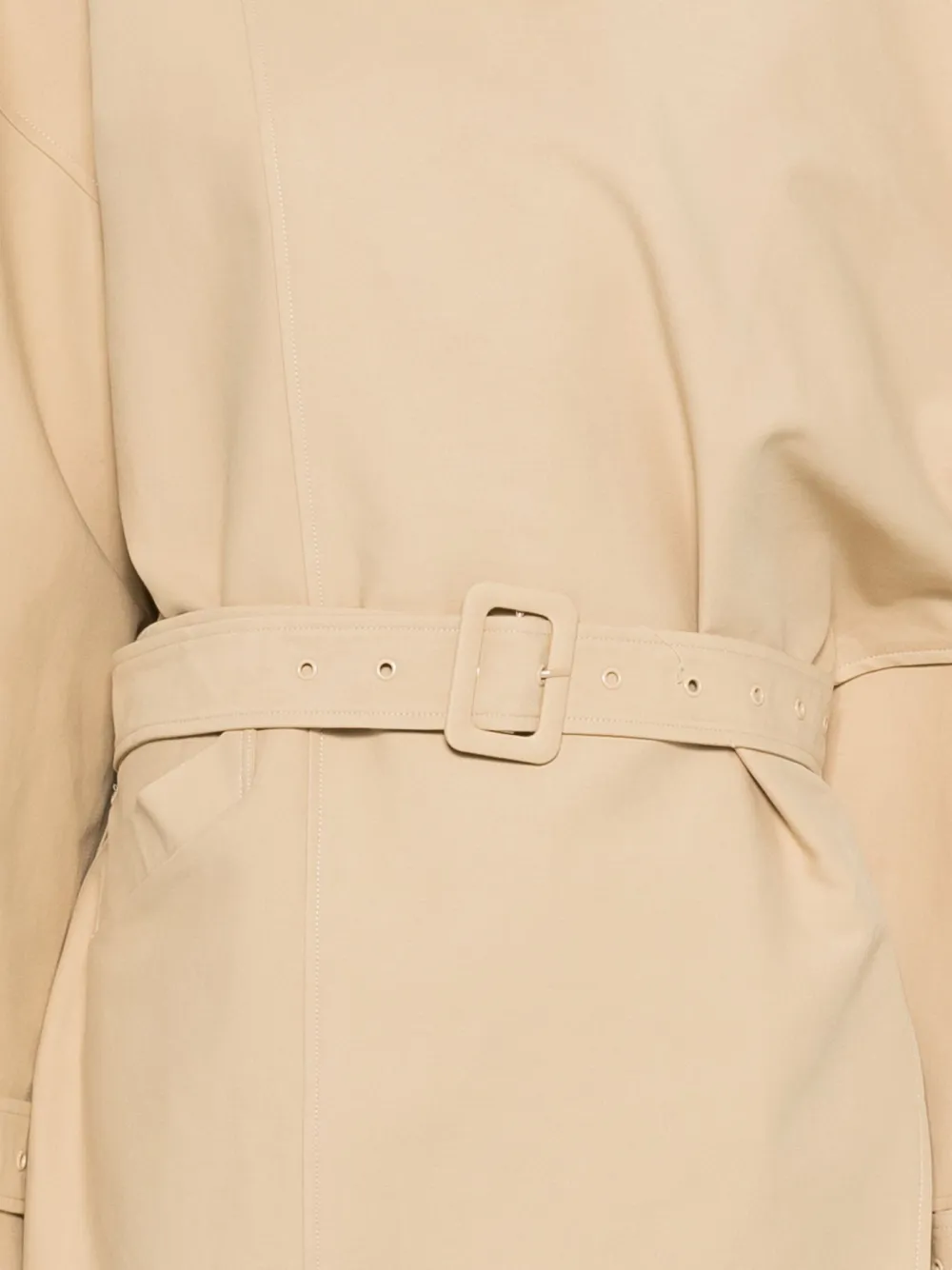 Entire Studios Mini Belted Scarf Coat In Neutral