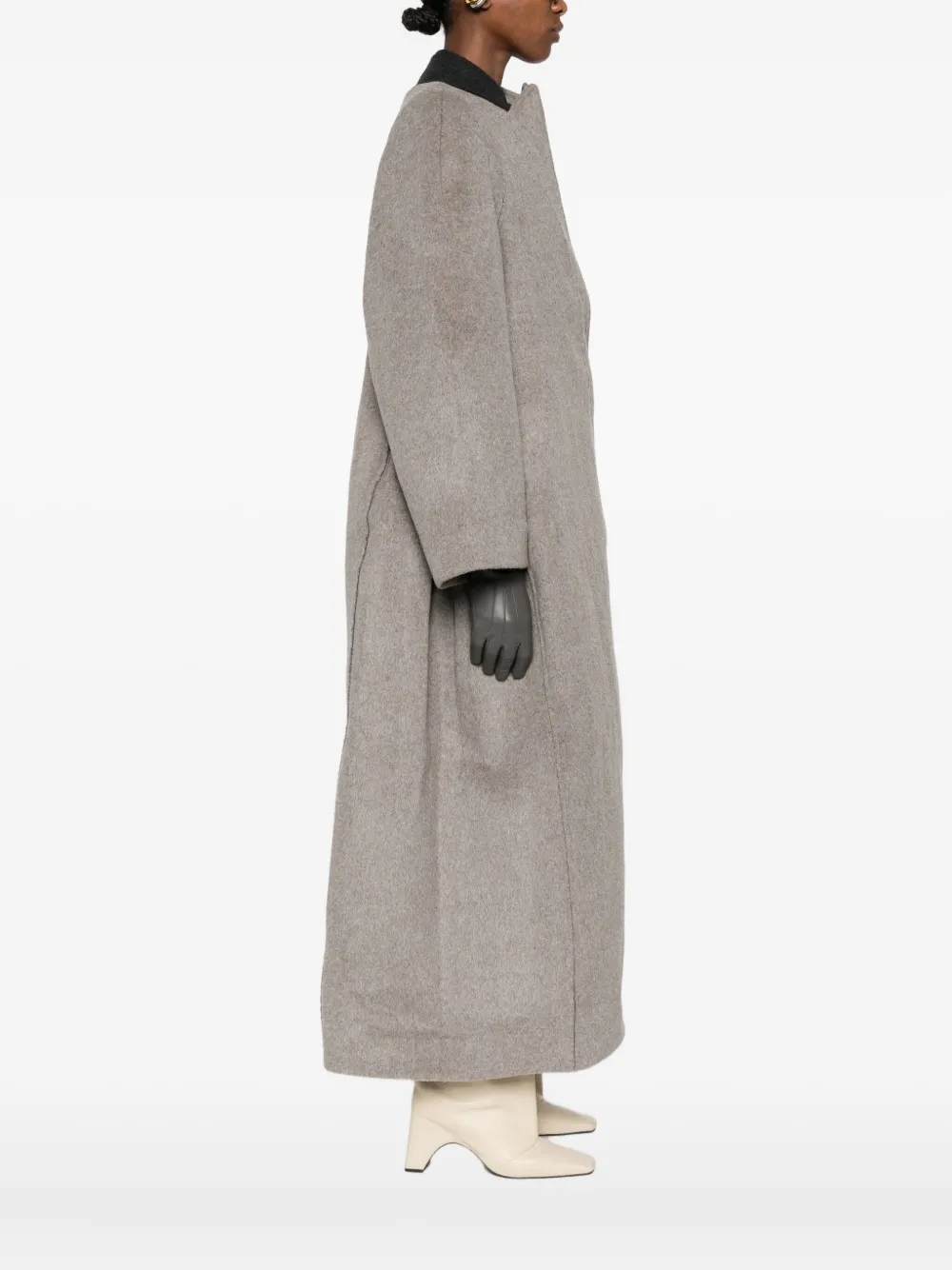 Entire Studios Vantage Panelled Coat In Gray