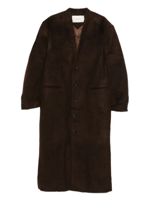 ENTIRE STUDIOS Mute button-front overcoat