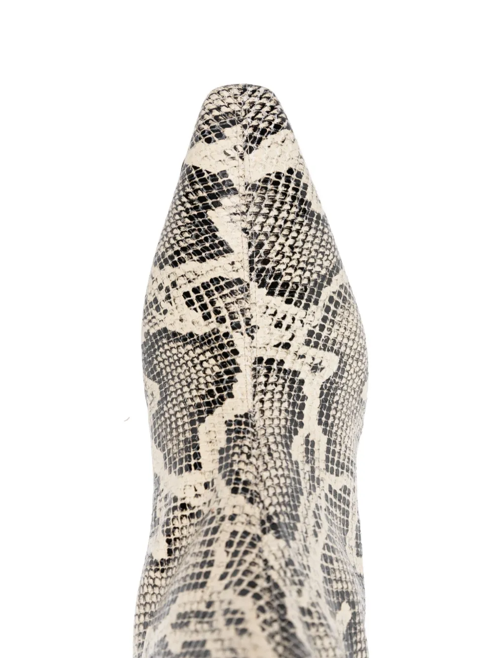 Aeyde 70mm Elina snake-print pointed-toe ankle boots Neutrals